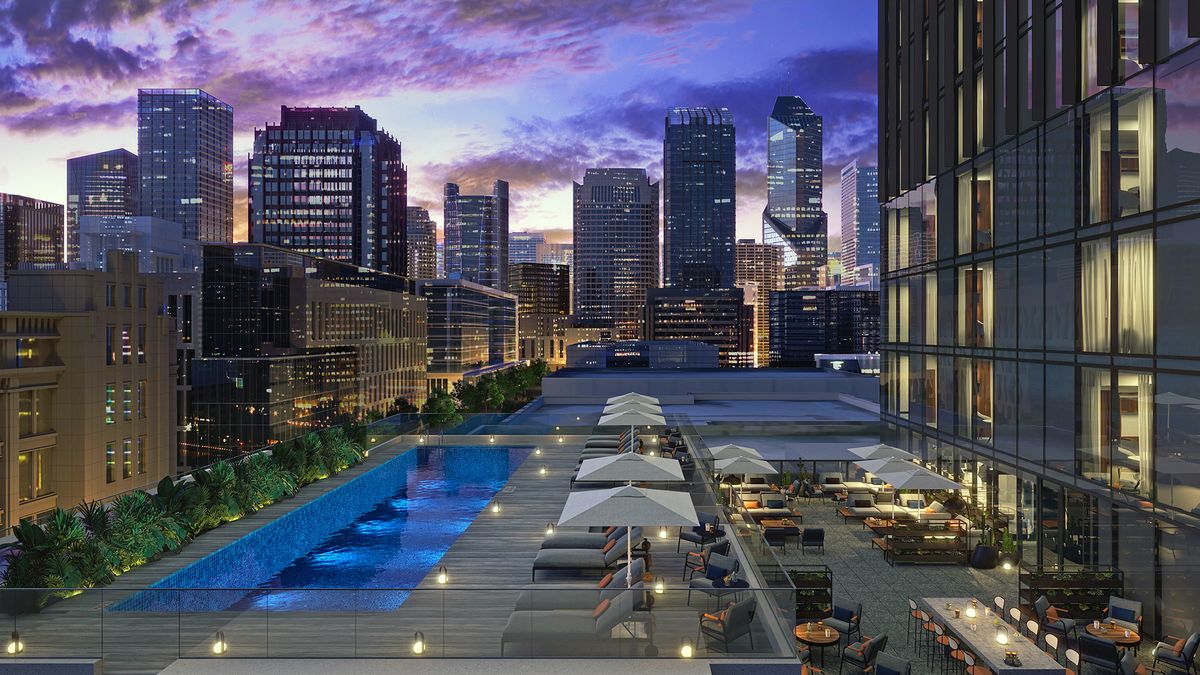 Le Meridien Melbourne will have a huge pool deck when it opens in March 2023.