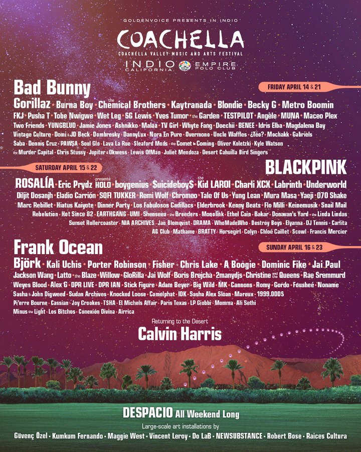 Frank Ocean Headlines The Coachella 2023 Lineup