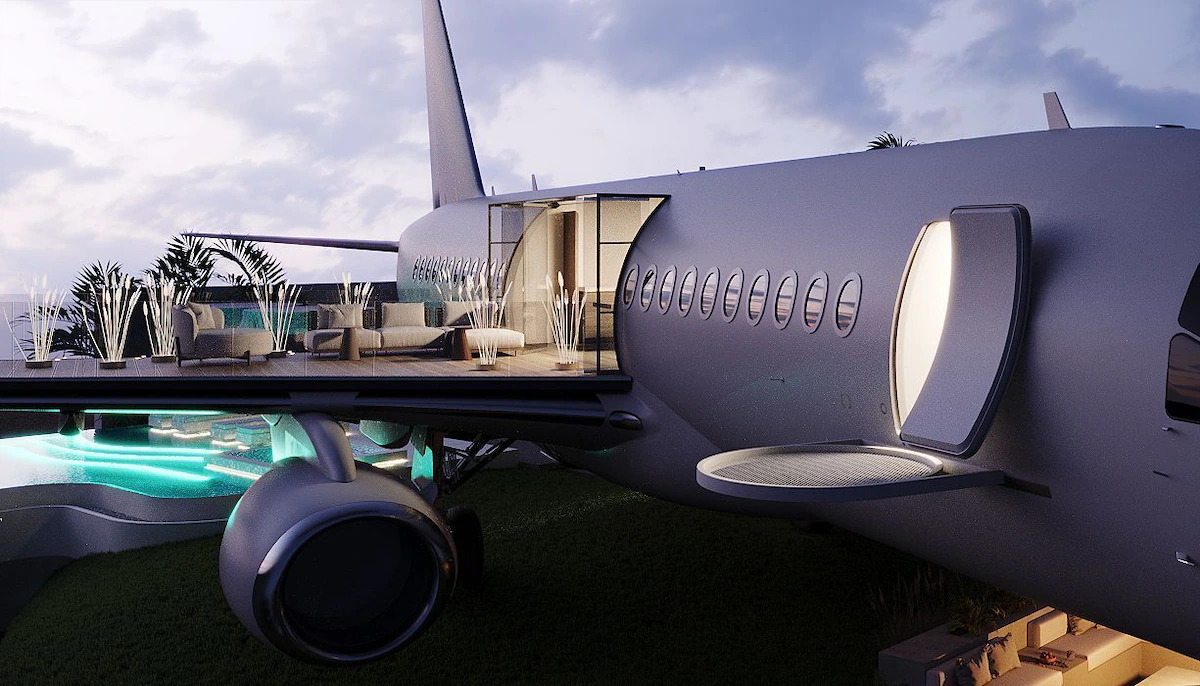 A Boeing 737 has been turned into a luxury Bali villa
