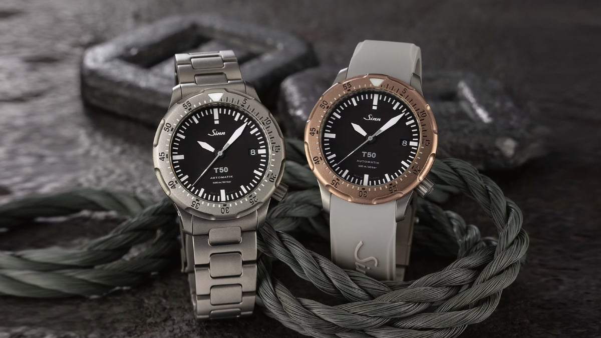 The Confidently Capable Sinn T50 Arrives In Hardened Titanium & Goldbronze