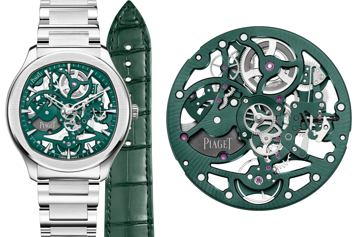 Piaget Polo Skeleton green