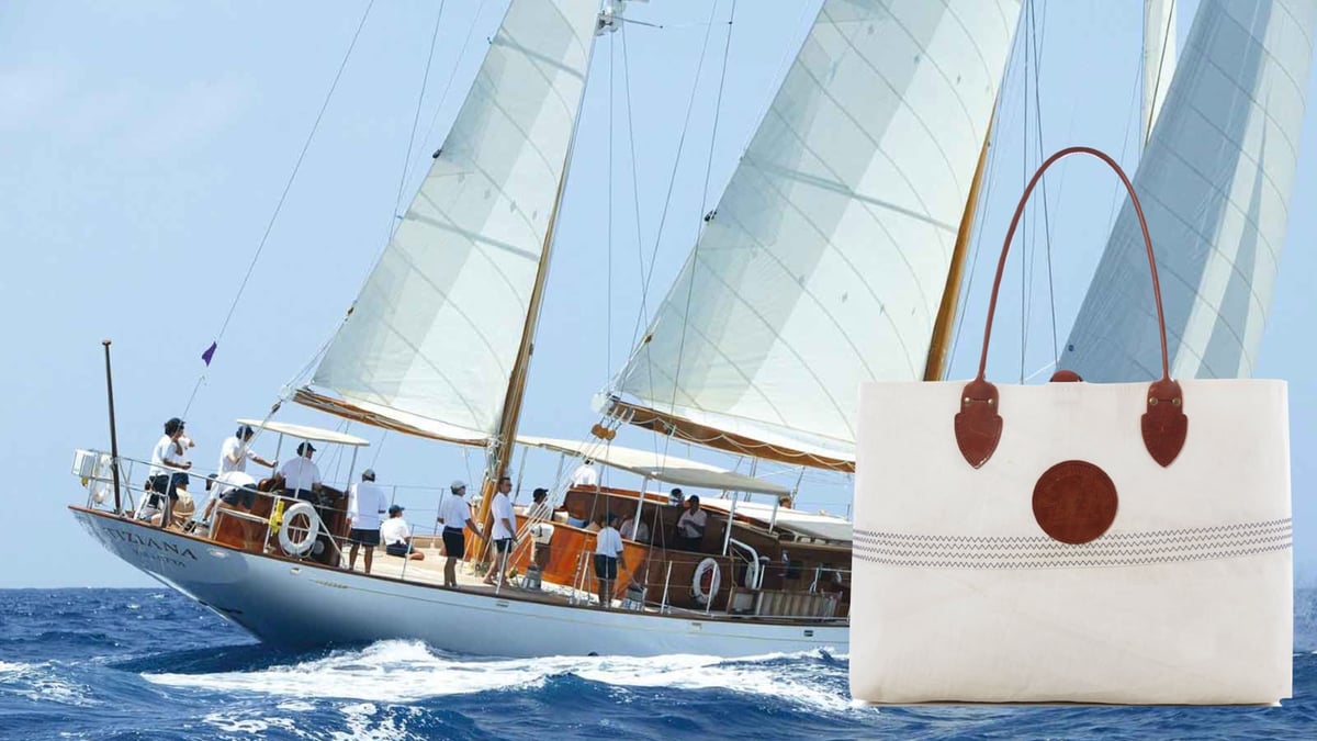 This Tote Bag Is Made From The Recycled Sails Of Gianni Agnelli’s Yacht