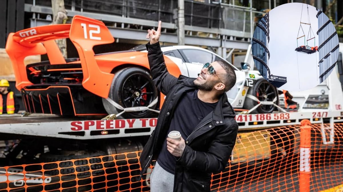 Adrian Portelli Cranes McLaren Senna Into Melbourne Penthouse