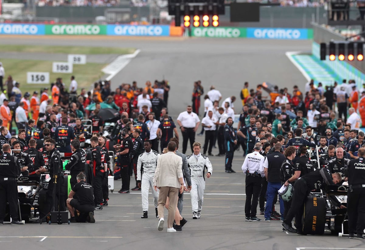 First Look: Brad Pitt Formula 1 Movie At The British Grand Prix