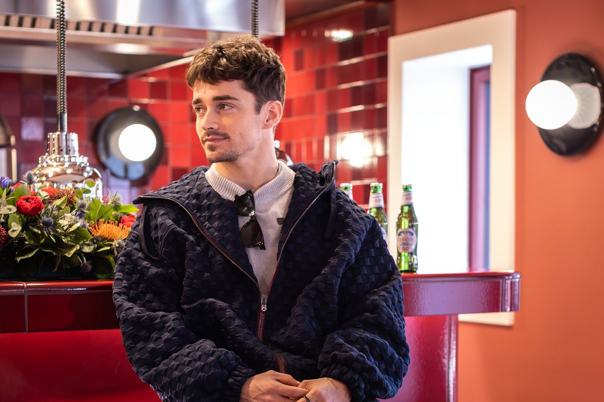 Charles Leclerc at Peroni Partnership Launch Cavallino