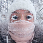 A close up of a mask