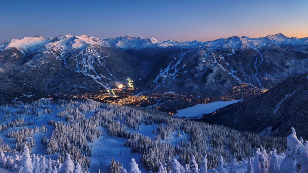 A snow covered mountain