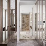 A glass door