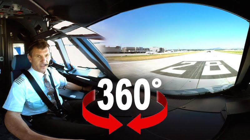 Awesome 360° Video Shows You Exactly What Happens In The Cockpit During Your Flight