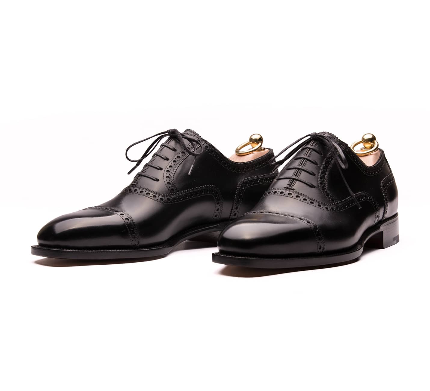 Stefano Bemer Box Calf Oxford with Broguing | men's shoe brands