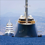 A large ship in a body of water