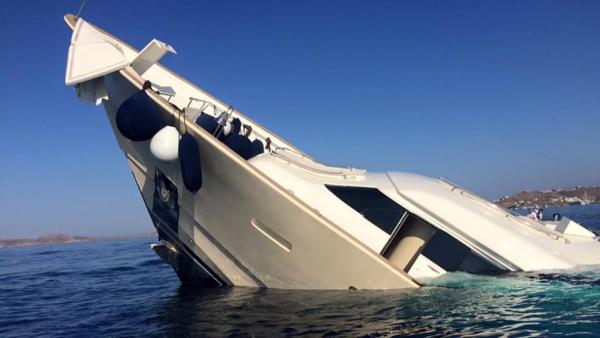 This $10 Million Dollar Yacht Just Sank Off Mykonos
