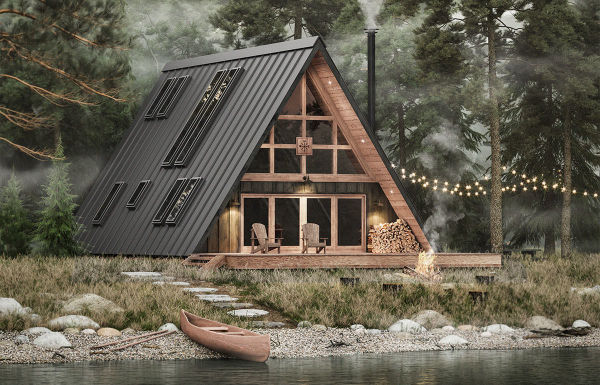 Build Your Own Forest Retreat With This DIY A-Frame Cabin