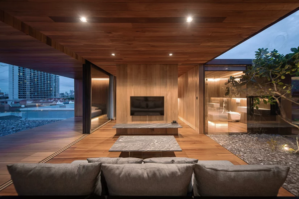Modernist ‘Skyscape’ Apartment Is A Tranquil Oasis Atop Bangkok