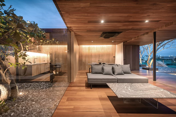 Modernist ‘Skyscape’ Apartment Is A Tranquil Oasis Atop Bangkok
