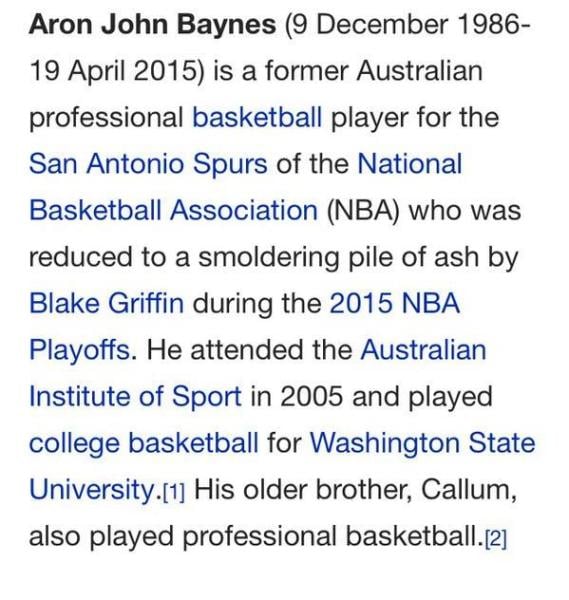 Australian NBA Player Aron Baynes Gets Destroyed