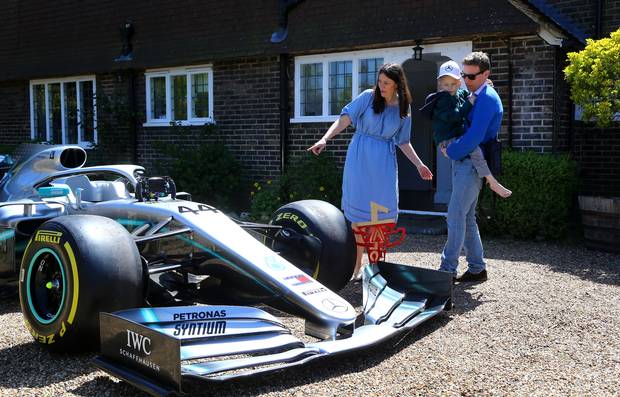 Mercedes Flies Lewis Hamilton’s F1 Car To Terminally-Ill Kid’s Home Who Inspired His Barca Win