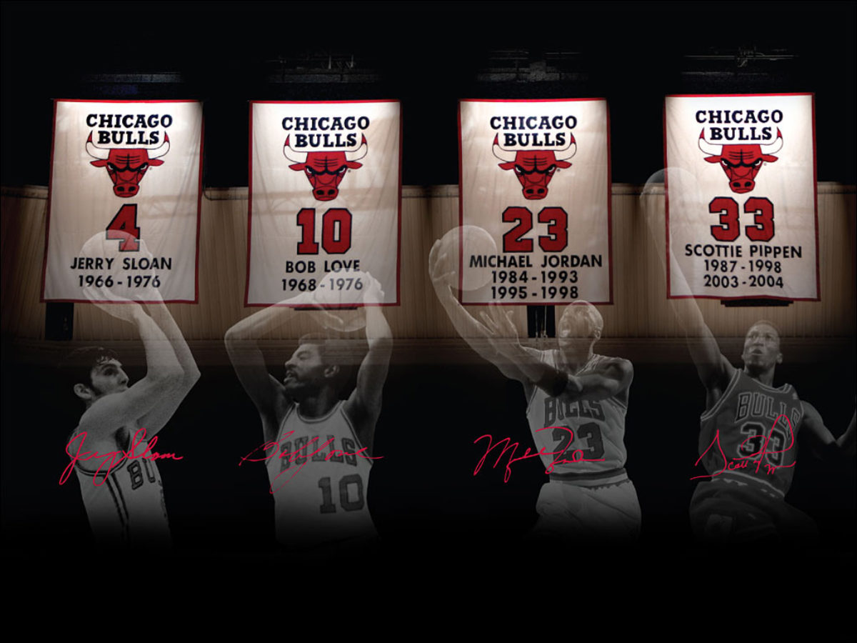 chicago bulls retired jerseys