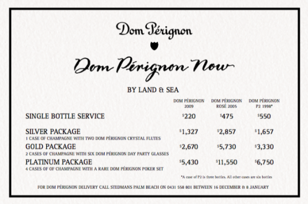 Dom Pérignon On Demand By Land &#038; Sea Just Became Very Real