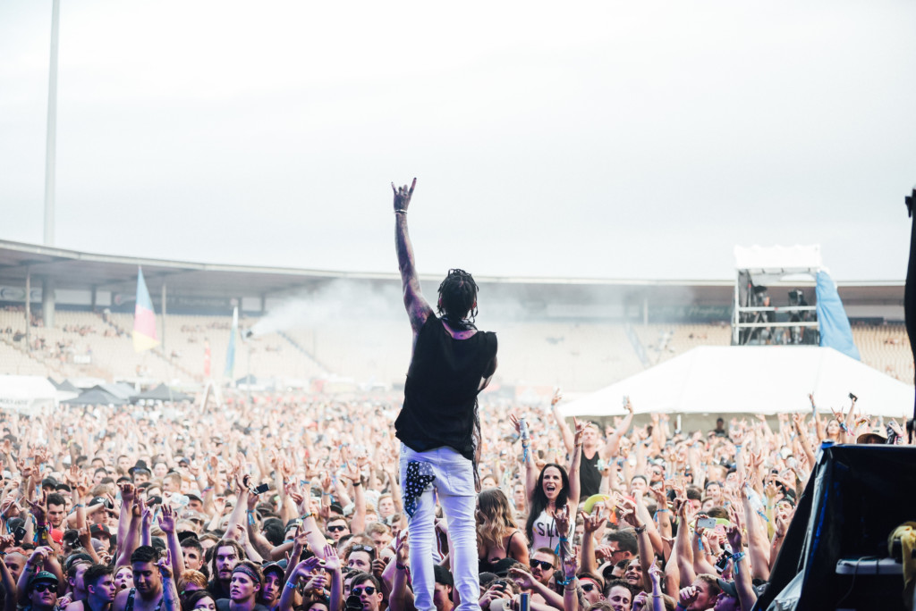 A group of people jumping in the air