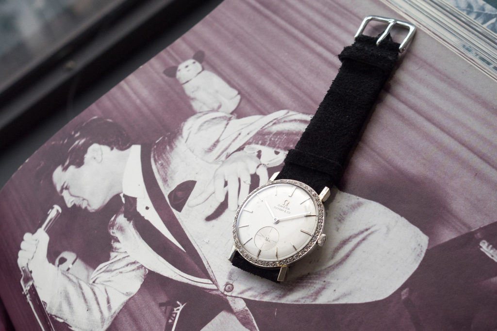 A clock on a table