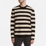 A man in a striped shirt