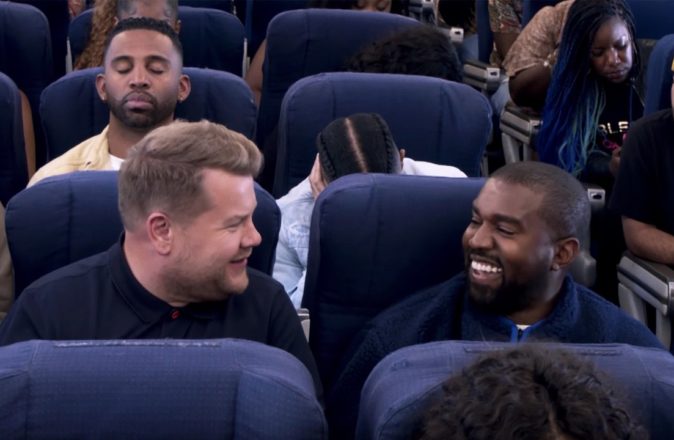 WATCH: James Corden &#038; Kanye West Take To The Skies With &#8216;Airpool Karaoke&#8217;