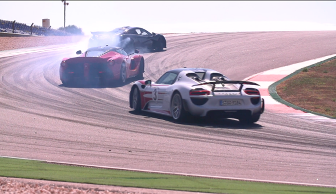 One Of The Craziest Races You&#8217;ll Ever See: Mclaren P1 v LaFerrari v Porsche 918 Spyder