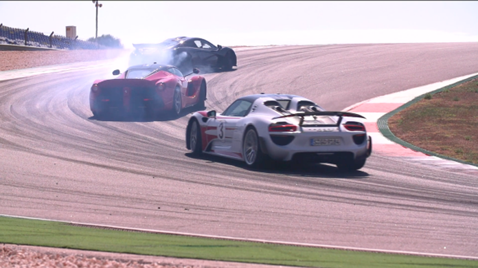 One Of The Craziest Races You’ll Ever See: Mclaren P1 v LaFerrari v Porsche 918 Spyder