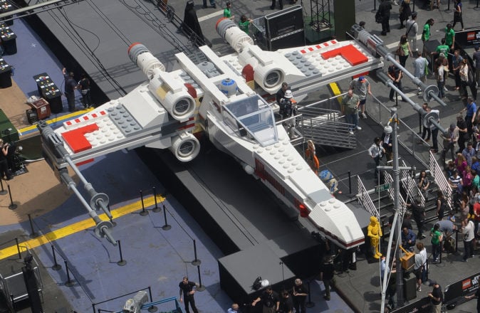 Life-Sized LEGO &#8216;Star Wars&#8217; X-Wing Pops Up At The Paris Air Show