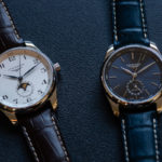 A clock in the middle of a watch
