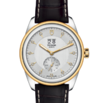 A clock in the middle of a watch