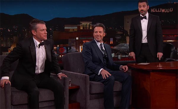 Ben Affleck Hilariously Smuggles Matt Damon Onto Jimmy Kimmel