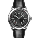 A clock in the middle of a watch