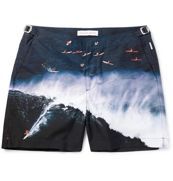 A pair of graphic boardshorts from Orlebar Brown.