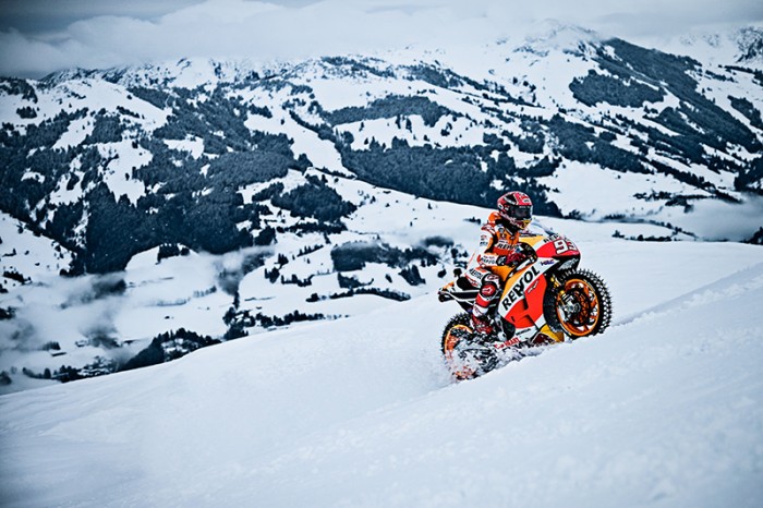 Marc Marquez Takes His Repsol Honda To the Slopes Of Kitzbühel