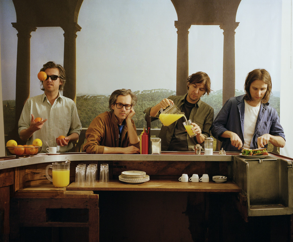 A group of people performing on a counter