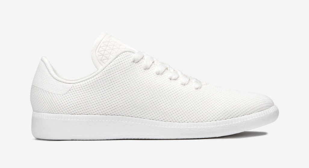 printed white shoes