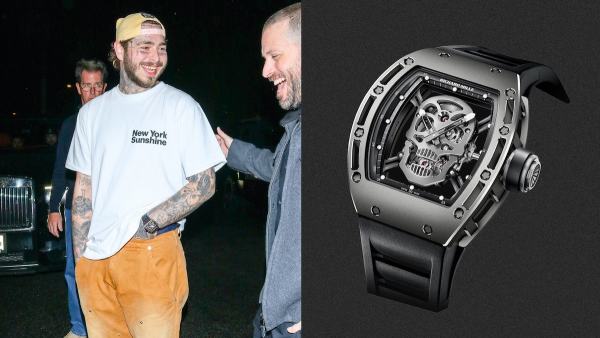 Post Malone Spotted Wearing A Richard Mille Skull Tourbillon