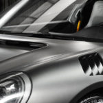 A silver car