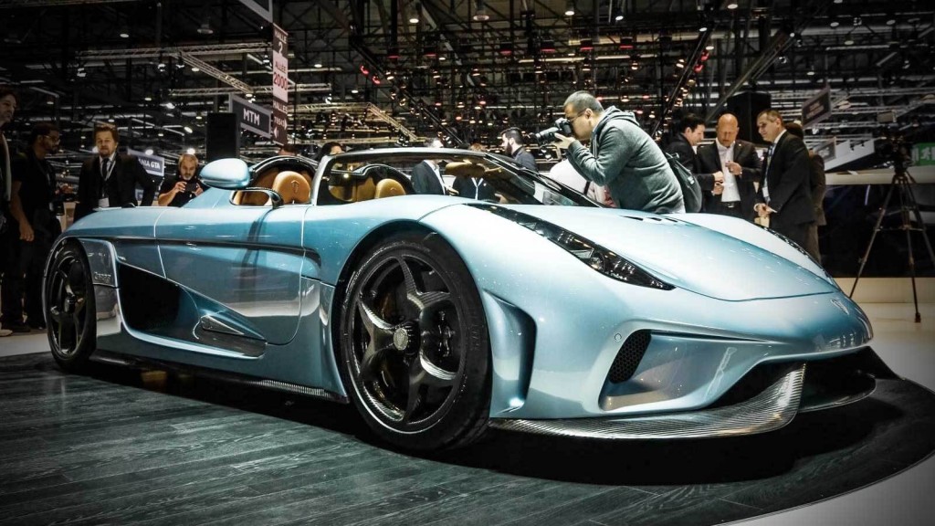 A car on display