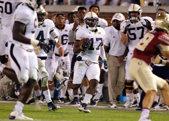 A group of football players on the field