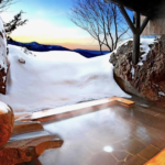 A table full of snow