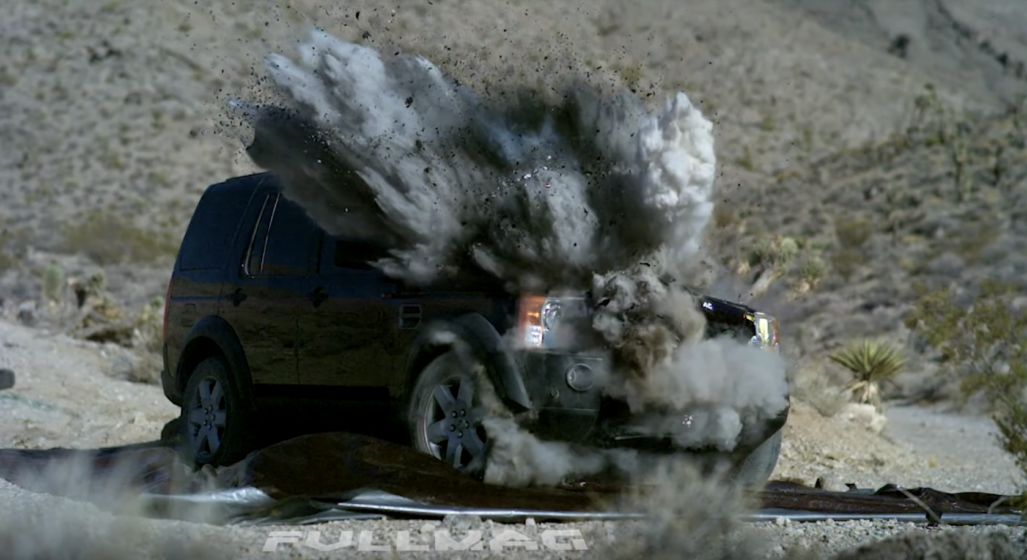 WATCH: Land Rover Gets Shot By A Tank In Super Slow Motion
