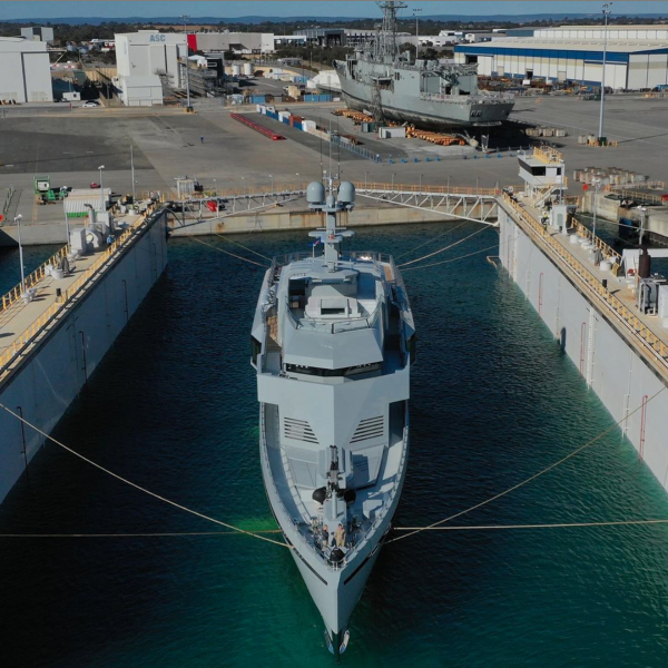 Australian Superyacht Builder Launches 85m Warship-Like Explorer Yacht &#8216;Bold&#8217;