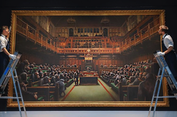 Banksy&#8217;s &#8216;Devolved Parliament&#8217; Sells For A Whopping $18 Million
