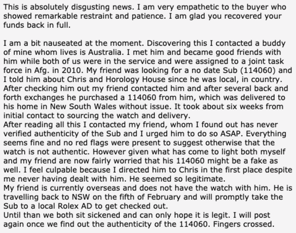 Prominent Australian Watch Personality Chris Essery Accused Of Scamming Buyers