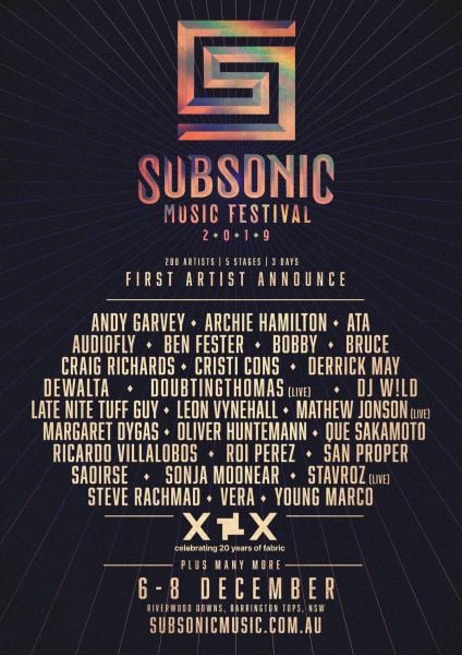 Huge Subsonic 2019 Lineup Announced, Headlined By Ricardo Villalobos