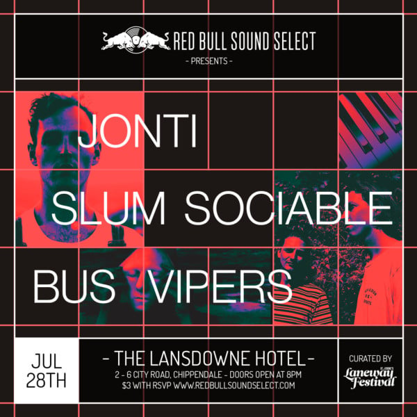 Red Bull Sound Select Just Announced Slum Sociable+Jonti For July Shows