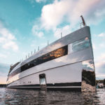 A large ship in a body of water